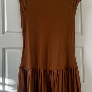 Elegant Brown Sleeveless Dress